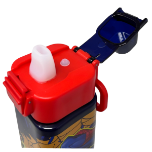 BORRACCIA QUADRATA SPIDERMAN MARVEL 500 ML IN PLASTICA RIUTILIZZABILE CON APERTURA A SCATTO - 843396
