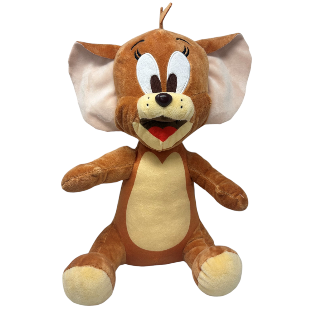 PELUCHE JERRY TOPO SERIE TOM&JERRY MORBIDO PUPAZZO DA 28 CM IN FIBRA RICICLATA- 760018954/JERRY