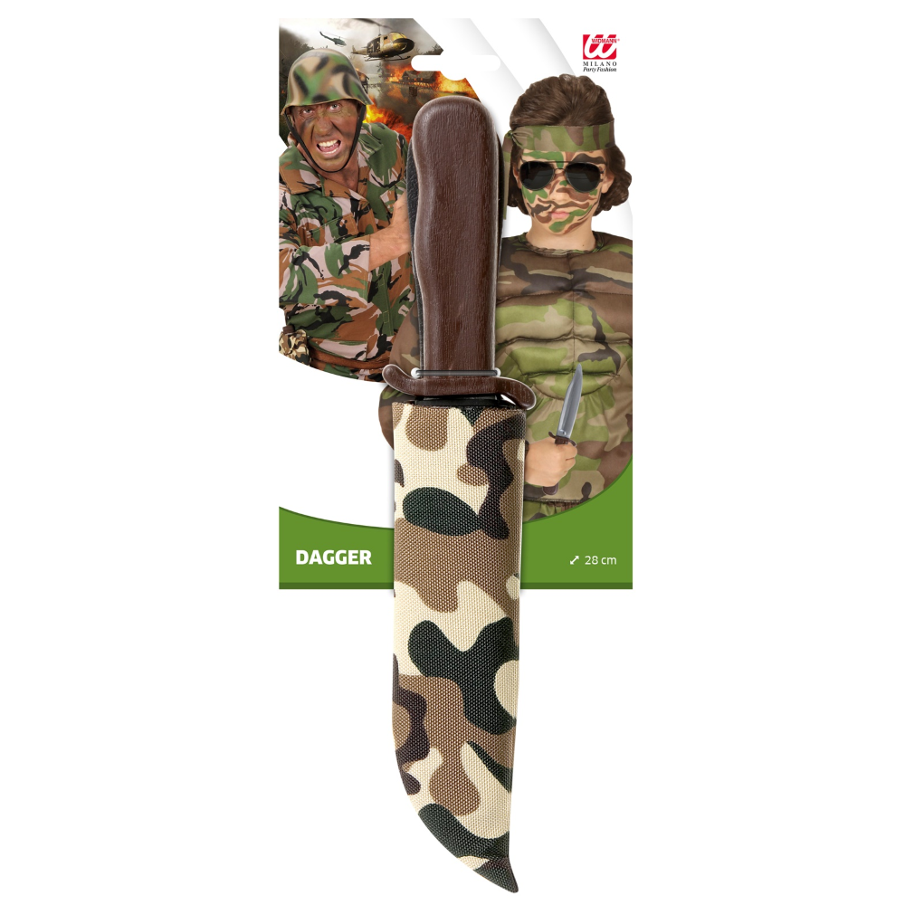 PUGNALE CON FODERO MIMETICO - ACCESSORI PER ABITO VESTITO TRAVESTIMENTO CARNEVALE COSPLAY - 6985D
