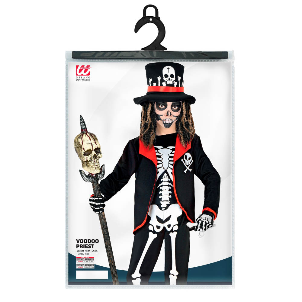 COSTUME VESTITO SACERDOTE VOODOO TRAVESTIMENTO PER BAMBINI HALLOWEEN CARNEVALE COSPLAY - 1884