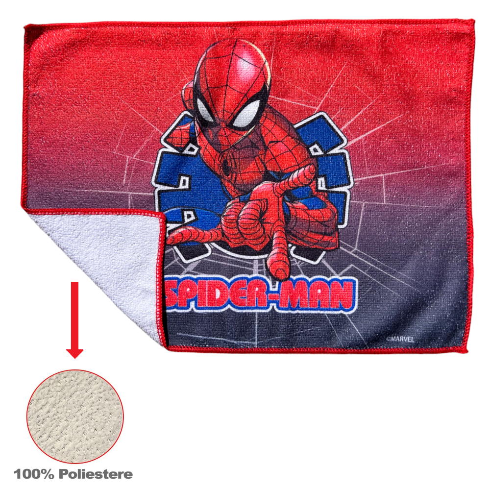 TOVAGLIETTA SPIDERMAN MARVEL IN TESSUTO DA COLAZIONE PRANZO CM.40X30 - SP1000