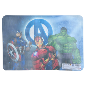 TOVAGLIETTA AVENGERS MARVEL IN PLASTICA MORBIDA ANTISCIVOLO RIPIEGABILE LAVABILE DA COLAZIONE PRANZO CM.44X30 - AV0979
