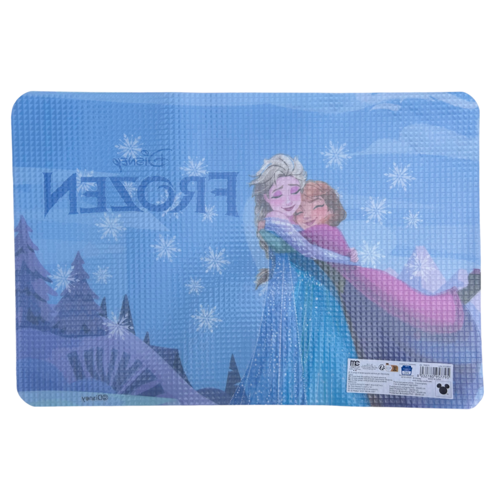 TOVAGLIETTA FROZEN DISNEY IN PLASTICA MORBIDA ANTISCIVOLO RIPIEGABILE LAVABILE DA COLAZIONE PRANZO CM.44X30 - FR0979