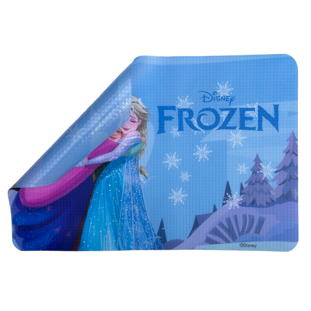 TOVAGLIETTA FROZEN DISNEY IN PLASTICA MORBIDA ANTISCIVOLO RIPIEGABILE LAVABILE DA COLAZIONE PRANZO CM.44X30 - FR0979