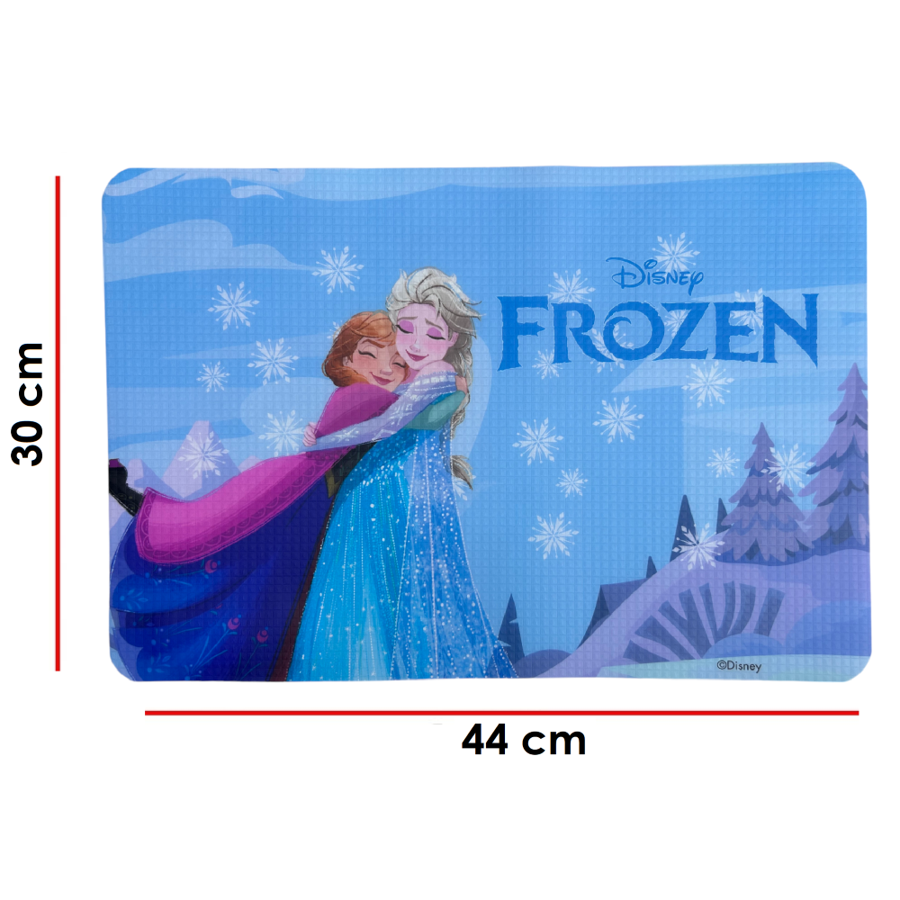TOVAGLIETTA FROZEN DISNEY IN PLASTICA MORBIDA ANTISCIVOLO RIPIEGABILE LAVABILE DA COLAZIONE PRANZO CM.44X30 - FR0979