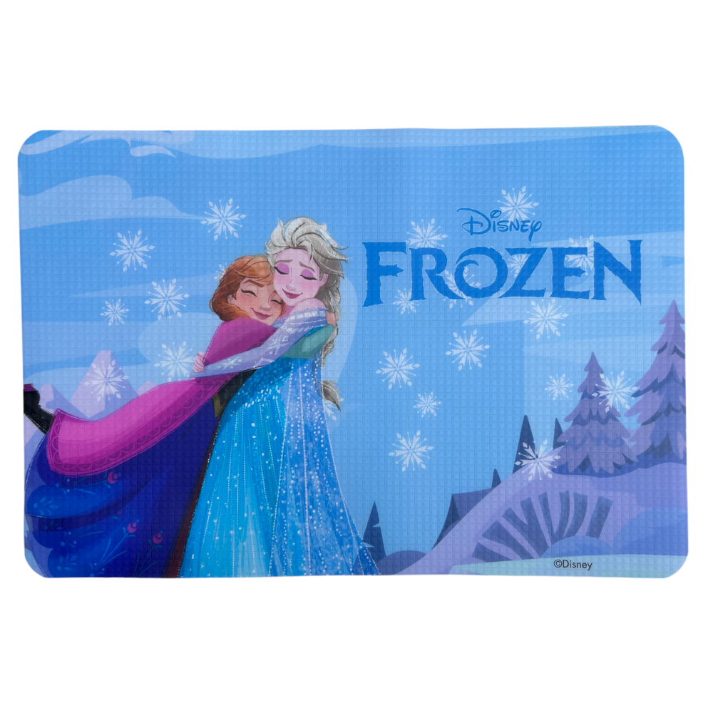 TOVAGLIETTA FROZEN DISNEY IN PLASTICA MORBIDA ANTISCIVOLO RIPIEGABILE LAVABILE DA COLAZIONE PRANZO CM.44X30 - FR0979