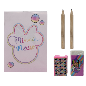 CUBO CANCELLERIA MINNIE MOUSE DISNEY CONFEZIONE 25 PEZZI KIT PER DISEGNARE E COLORARE - MIN0583