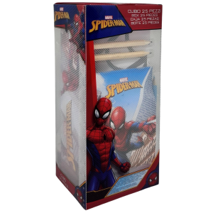 CUBO CANCELLERIA SPIDERMAN MARVEL CONFEZIONE 25 PEZZI KIT PER DISEGNARE E COLORARE - SP0583