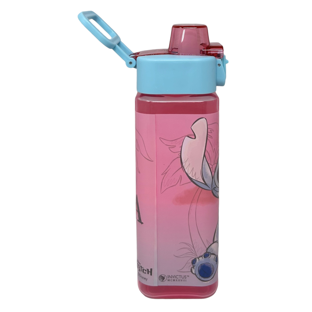 BORRACCIA QUADRATA STITCH DISNEY 500 ML IN PLASTICA RIUTILIZZABILE CON APERTURA A SCATTO - 843402