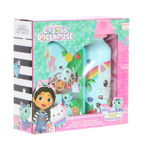 SET BORRACCIA IN ALLUMINIO E PORTAMERENDA GABBY'S DOLLHOUSE IN CONFEZIONE - GD00079