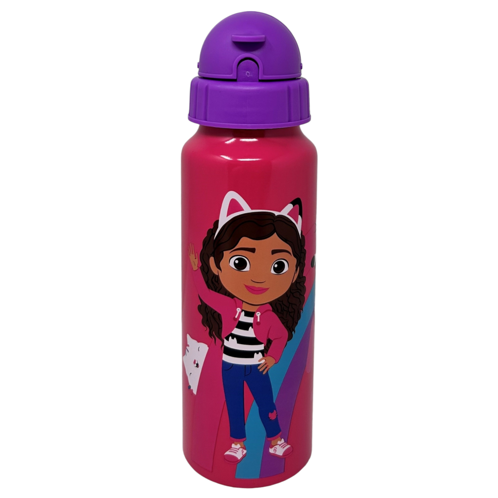 BORRACCIA IN ALLUMINIO CON CANNUCCIA GABBY'S DOLLHOUSE BOTTIGLIA PER BAMBINI 550 ML - O09514MC/V