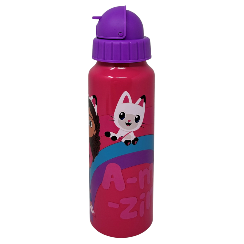 BORRACCIA IN ALLUMINIO CON CANNUCCIA GABBY'S DOLLHOUSE BOTTIGLIA PER BAMBINI 550 ML - O09514MC/V