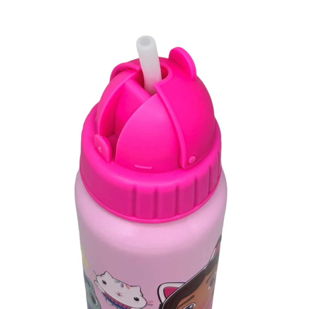 BORRACCIA IN ALLUMINIO CON CANNUCCIA GABBY'S DOLLHOUSE BOTTIGLIA PER BAMBINI 550 ML - O09514MC/F