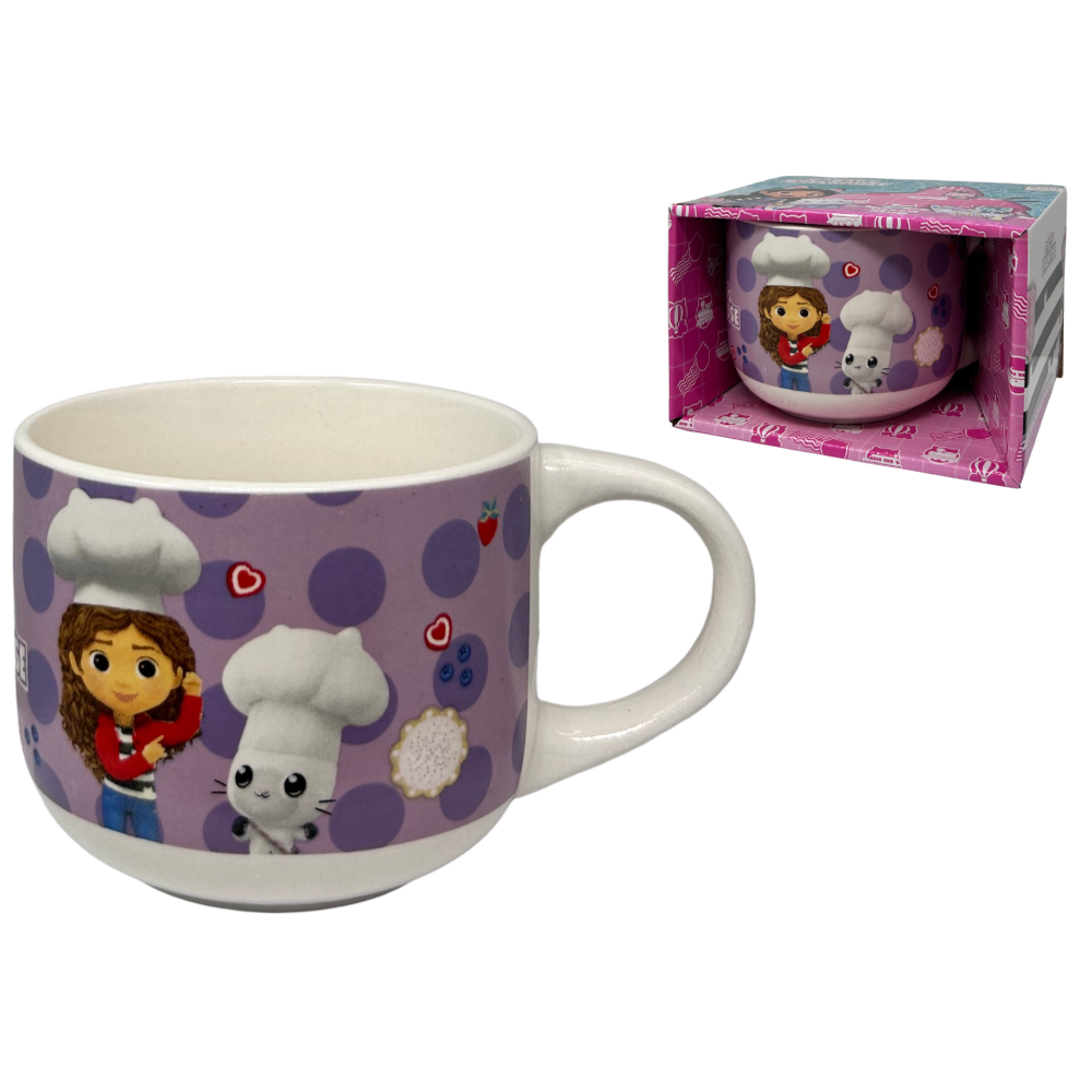TAZZA LARGA JUMBO GABBY'S DOLLHOUSE IN CERAMICA 380 ML CONFEZIONE REGALO -  O06592MC