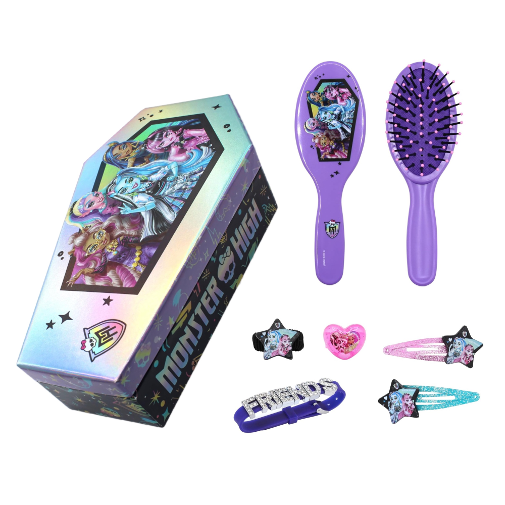 PORTAGIOIE MONSTER HIGH COMPLETO DI 6 PEZZI 4 ACCESSORI PER CAPELLI ANELLO E BRACCIALE - 23350