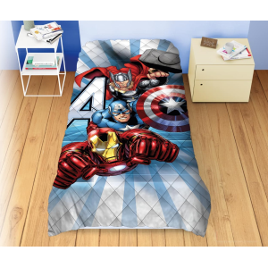 TRAPUNTINO DOUBLEFACE AVENGERS MARVEL COPERTA COPRILETTO TRAPUNTATO 100 GSM LETTO SINGOLO 170X250 CM - AVE1761