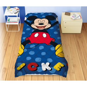 TRAPUNTINO DOUBLEFACE TOPOLINO DISNEY COPERTA COPRILETTO TRAPUNTATO 100 GSM LETTO SINGOLO 170X250 CM - MIC1769