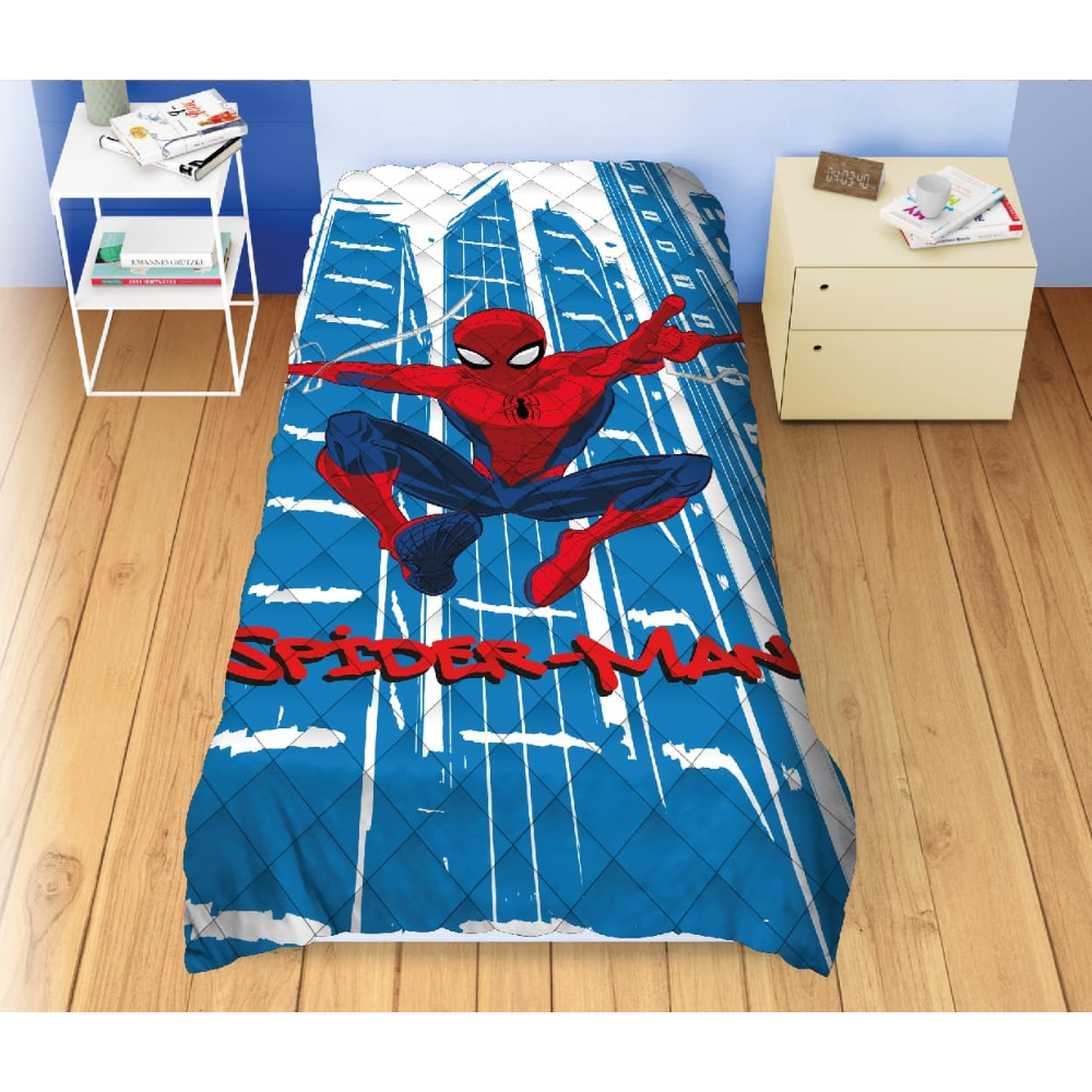 TRAPUNTINO DOUBLEFACE SPIDERMAN MARVEL COPERTA COPRILETTO TRAPUNTATO 100 GSM LETTO SINGOLO 170X250 CM - SPM1780