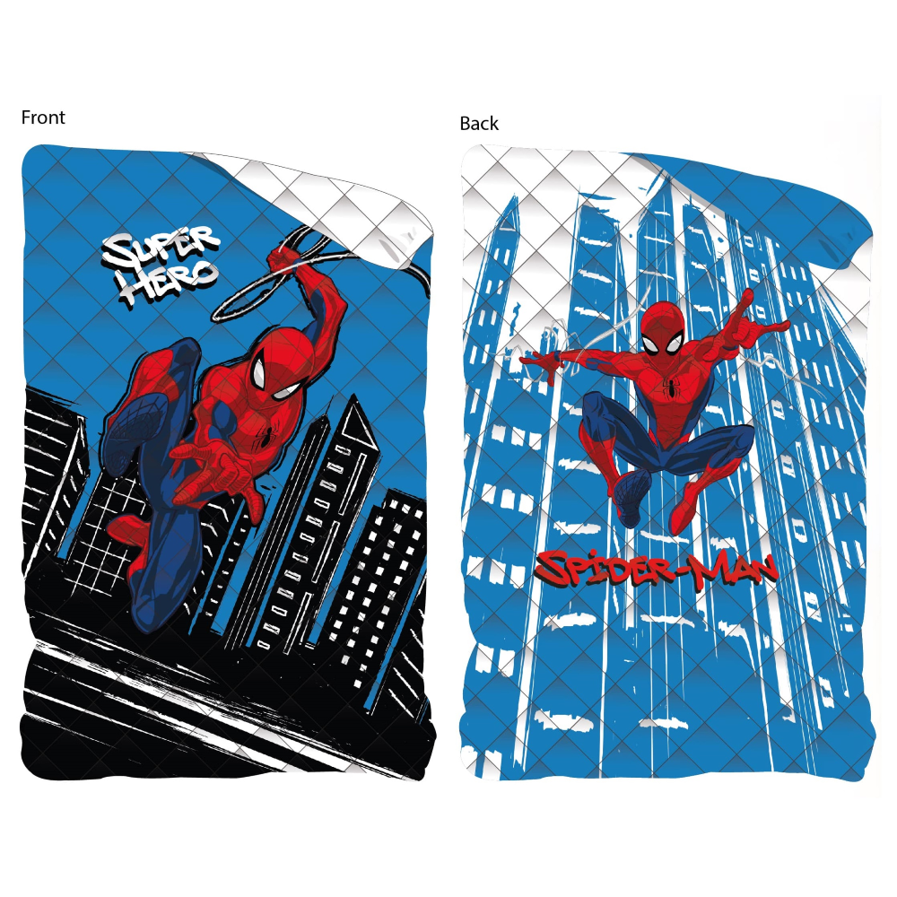 TRAPUNTINO DOUBLEFACE SPIDERMAN MARVEL COPERTA COPRILETTO TRAPUNTATO 100 GSM LETTO SINGOLO 170X250 CM - SPM1780