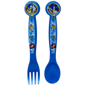 SET PAPPA 5 PEZZI SONIC PIATTI BICCHIERE POSATE IN PLASTICA RIUTILIZZABILE - P40515