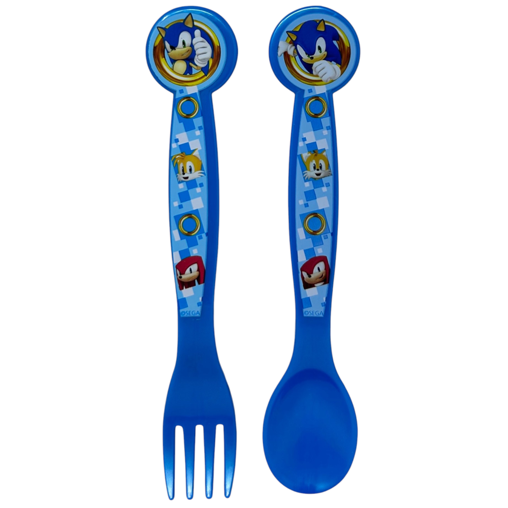 SET PAPPA 5 PEZZI SONIC PIATTI BICCHIERE POSATE IN PLASTICA RIUTILIZZABILE - P40515