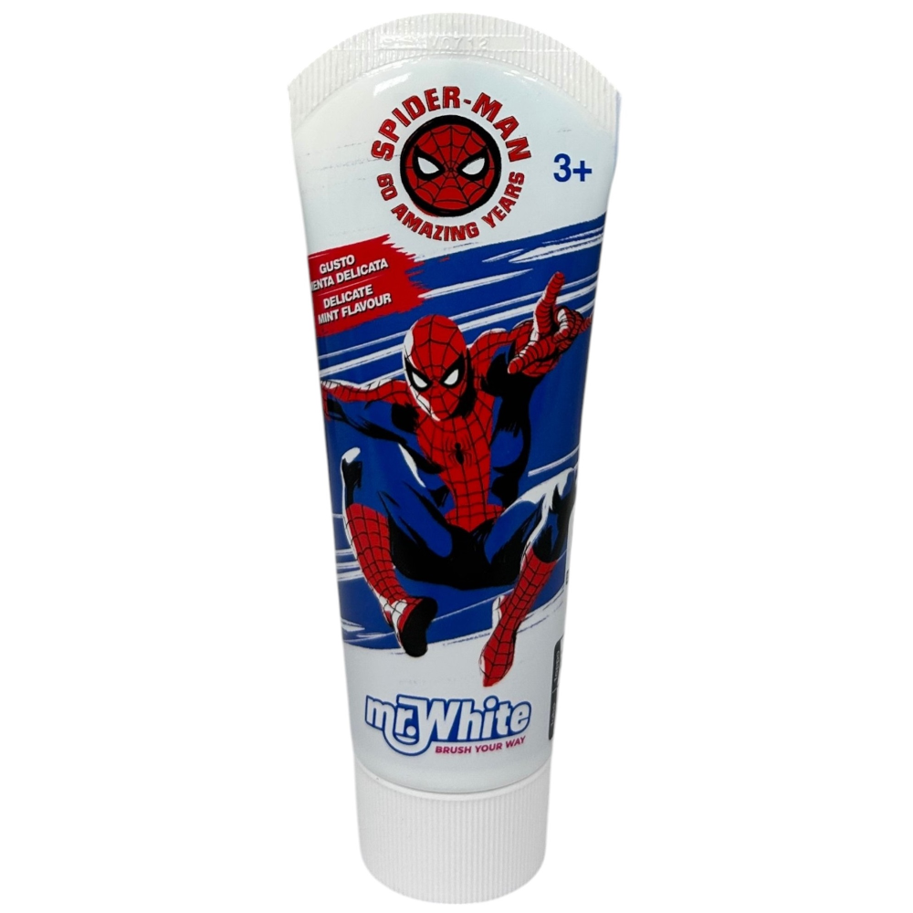 SET ACCESSORI CURA IGIENE ORALE SPIDERMAN MARVEL 4 PEZZI SPAZZOLINO ELETTRICO PER BAMBINI