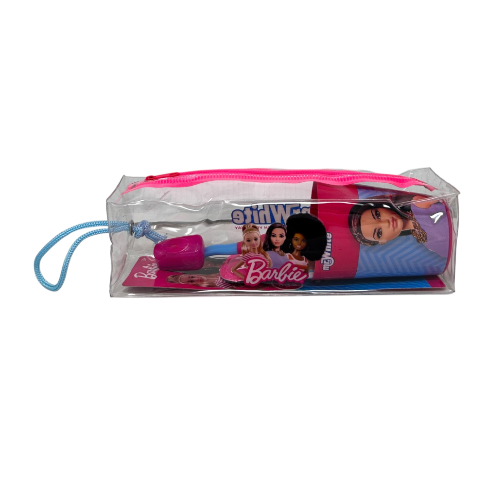 SET ACCESSORI CURA IGIENE ORALE BARBIE 4 PEZZI CON POCHETTE