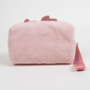 BEAUTY CASE STITCH E ANGEL DISNEY PORTA ACCESSORI DA BAGNO O VIAGGIO CON DETTAGLIO 3D EFFETTO PELUCHE - 3174