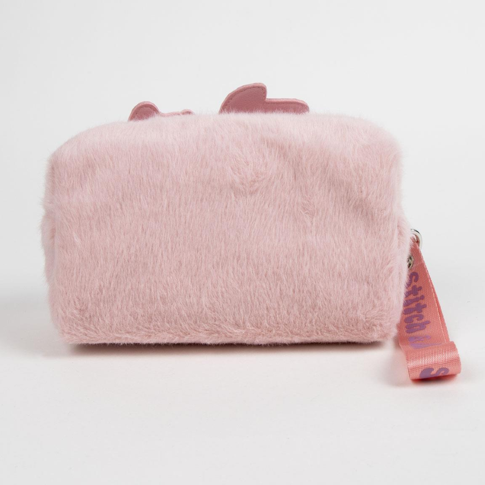 BEAUTY CASE STITCH E ANGEL DISNEY PORTA ACCESSORI DA BAGNO O VIAGGIO CON DETTAGLIO 3D EFFETTO PELUCHE - 3174