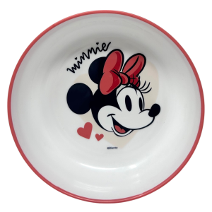 SET PAPPA MINNIE DISNEY 3 PEZZI STOVIGLIE IN PLASTICA CON SILICONE ANTISCIVOLO ADATTA AL MICROONDE