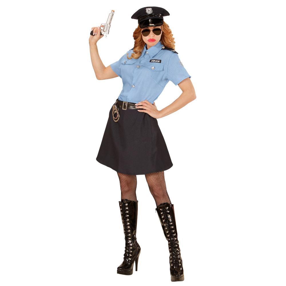 VESTITO CARNEVALE POLIZIOTTA COSTUME TRAVESTIMENTO DA DONNA CARNEVALE - 0401