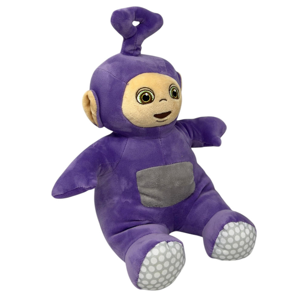 PELUCHE TINKY WINKY TELETUBBIES MORBIDO PUPAZZO 37 CM IN FIBRA RICICLATA