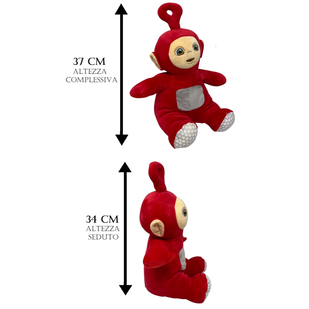 PELUCHE PO TELETUBBIES MORBIDO PUPAZZO 37 CM IN FIBRA RICICLATA