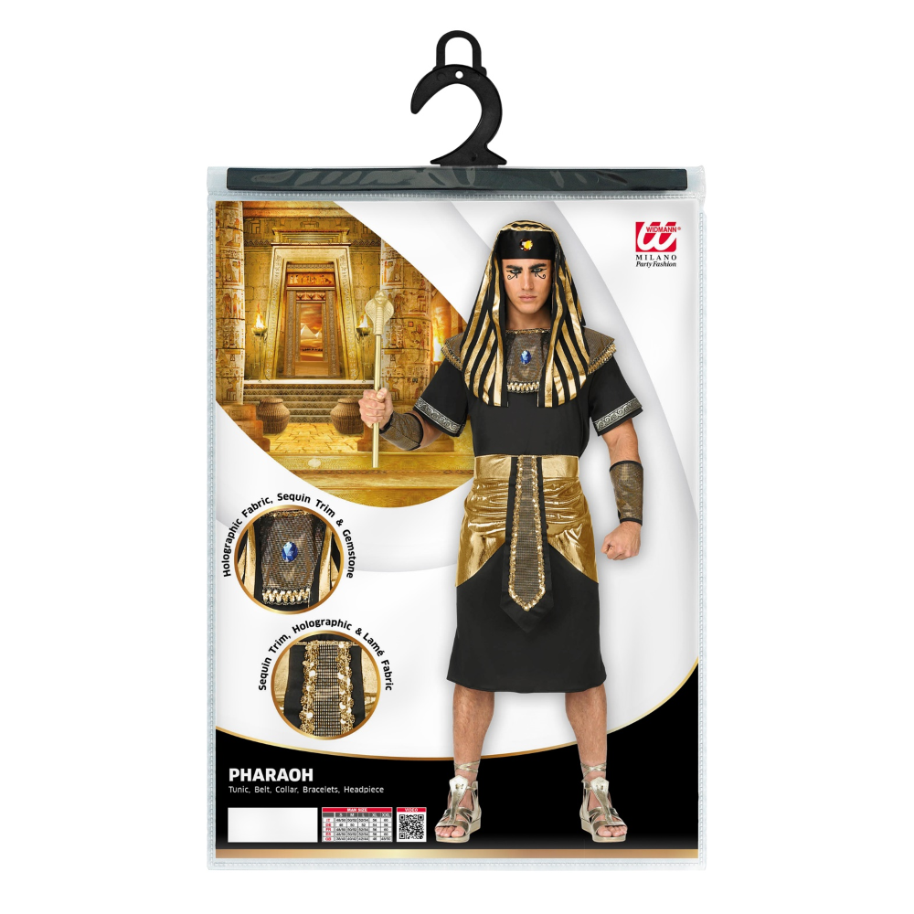 VESTITO CARNEVALE FARAONE COSTUME TRAVESTIMENTO CARNEVALE UOMO - 0794
