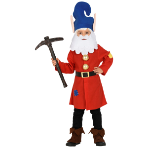 COSTUME VESTITO GNOMO TRAVESTIMENTO PER BAMBINI CARNEVALE COSPLAY - 1063