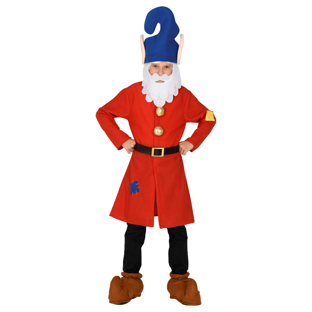 COSTUME VESTITO GNOMO TRAVESTIMENTO PER BAMBINI CARNEVALE COSPLAY - 1063
