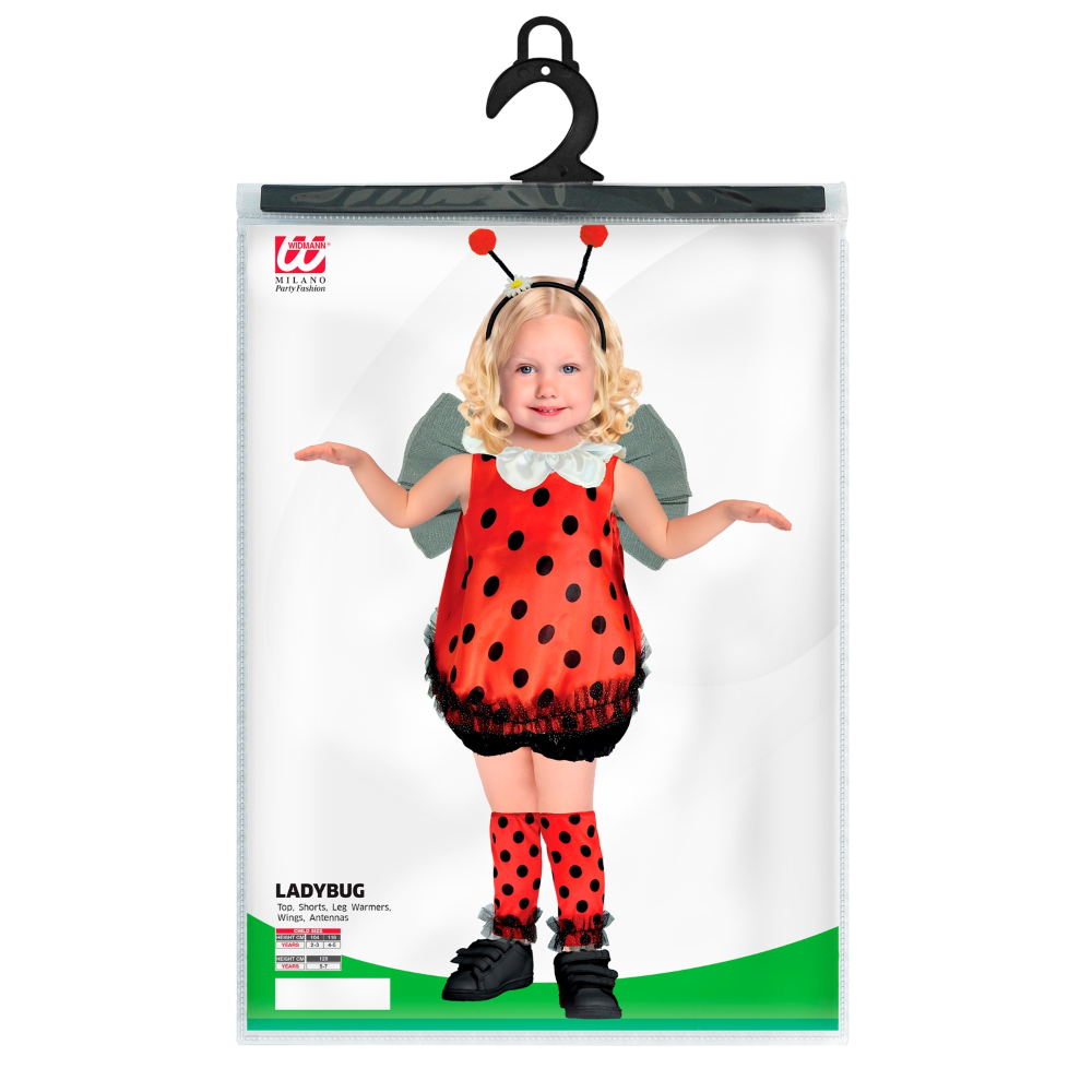 VESTITO CARNEVALE COCCINELLA TRAVESTIMENTO COSTUME PER BAMBINI FESTE A TEMA - 2149