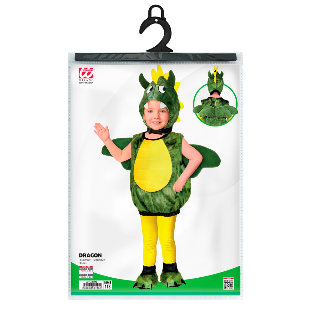 COSTUME VESTITO DRAGO TRAVESTIMENTO PER BAMBINI CARNEVALE COSPLAY - 2614