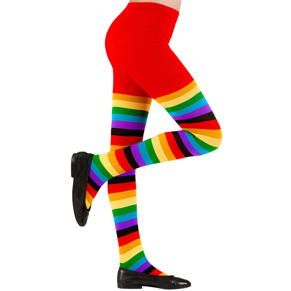 CALZE ARCOBALENO COLLANT 75 DEN PER BAMBINI ACCESSORIO HALLOWEEN CARNEVALE - 3001