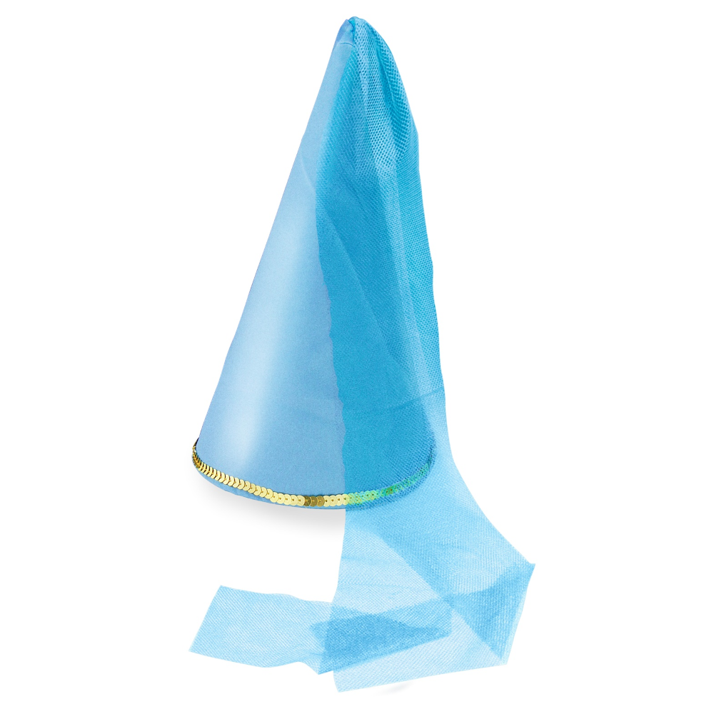 CAPPELLO DA FATINA IN RASO CON VELO ACCESSORI PER ABITO VESTITO TRAVESTIMENTO CARNEVALE - 34071