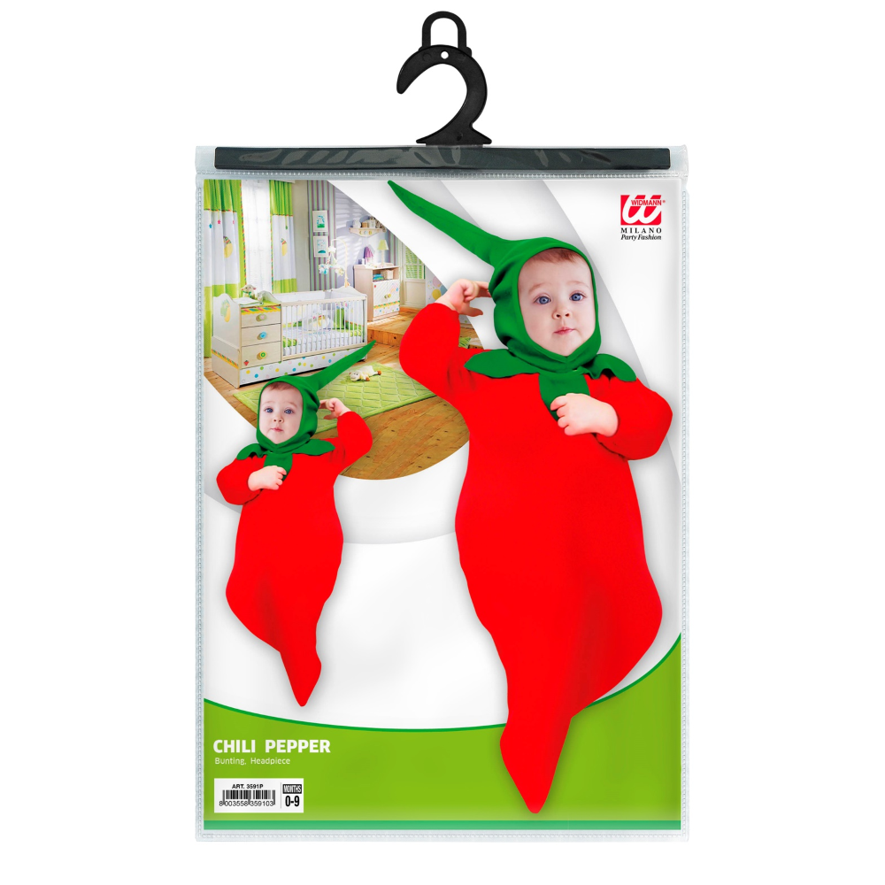 VESTITO CARNEVALE PEPERONCINO COSTUME TRAVESTIMENTO PER BAMBINI - 3591P