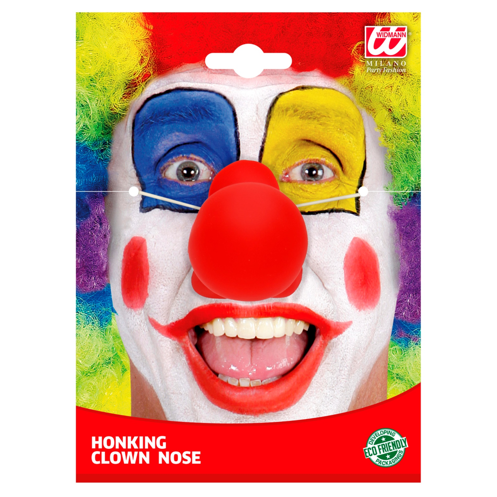 NASO CLOWN SONORO ACCESSORI PER ABITO VESTITO TRAVESTIMENTO CARNEVALE - 46902