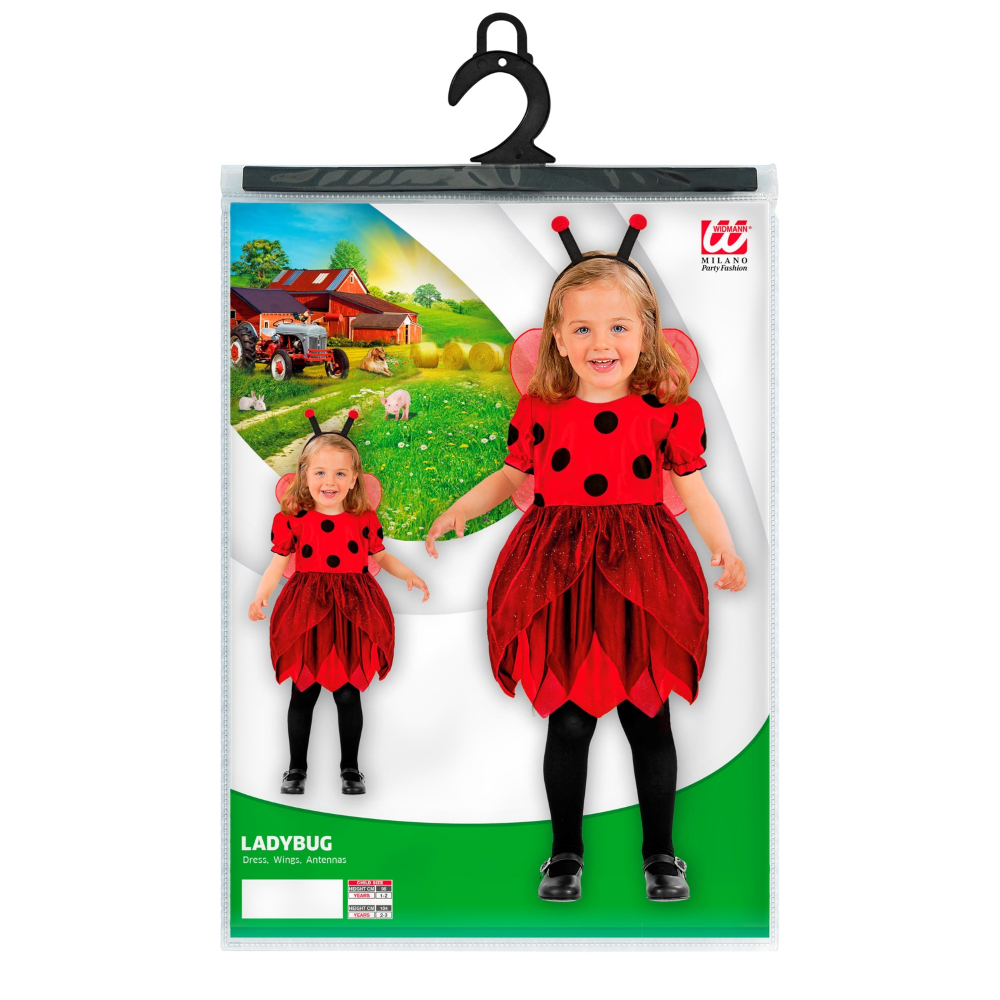 VESTITO CARNEVALE COCCINELLA TRAVESTIMENTO COSTUME PER BAMBINI FESTE A TEMA - 4932