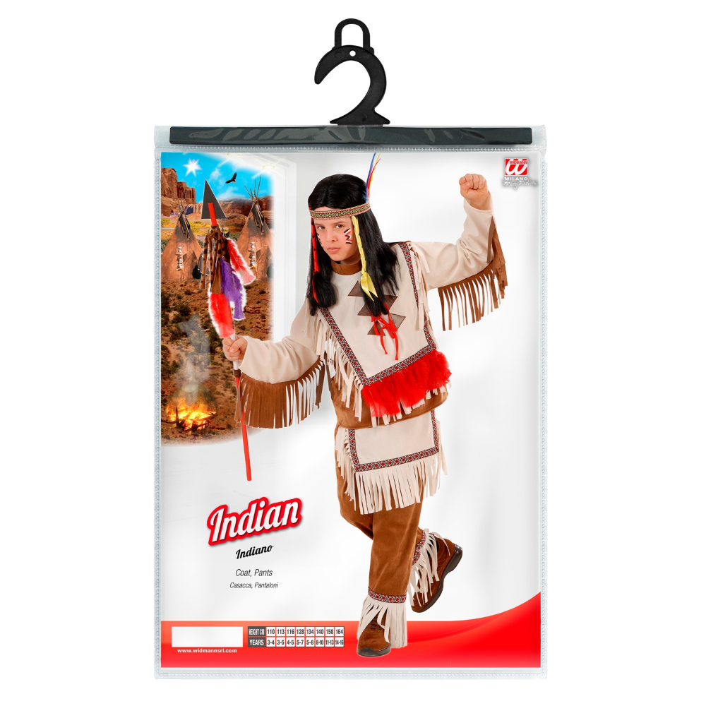 COSTUME VESTITO INDIANO TRAVESTIMENTO PER BAMBINI CARNEVALE COSPLAY - 5536