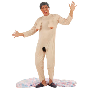 VESTITO CARNEVALE NONNINA ESIBIZIONISTA COSTUME TRAVESTIMENTO CARNEVALE UOMO - 5599
