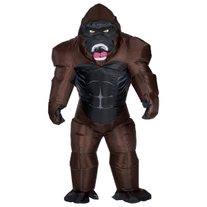 VESTITO CARNEVALE GORILLA COSTUME GONFIABILE TRAVESTIMENTO PER ADULTI TAGLIA UNICA - 75515