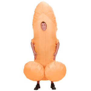 VESTITO CARNEVALE WILLY IL PENE COSTUME GONFIABILE TRAVESTIMENTO PER ADULTI TAGLIA UNICA - 7556P