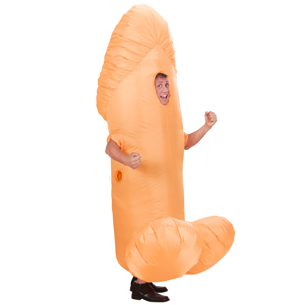 VESTITO CARNEVALE WILLY IL PENE COSTUME GONFIABILE TRAVESTIMENTO PER ADULTI TAGLIA UNICA - 7556P