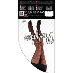 CALZE A RETE NERE TG UNICA ADULTO ACCESSORIO TRAVESTIMENTO CARNEVALE