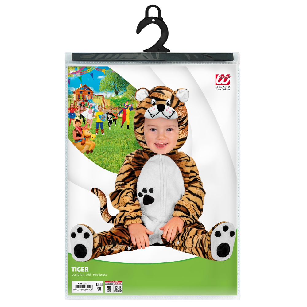 COSTUME VESTITO ABITO TRAVESTIMENTO CARNEVALE BAMBINO TIGROTTO